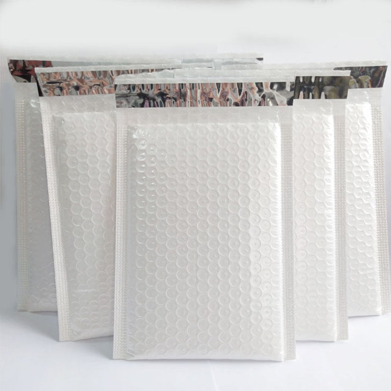 Wholesale white mail self-adhesive PE envelope bubble bag envelope