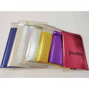 Multicolor Shiny Metallic Bubble Envelope custom size